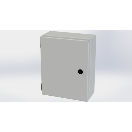 Saginaw Control & Engineering 1/4 Turn Latch Electrical Enclosures, 10 in H, 4 in D, 8 in W, NEMA 3R, 4, 12, 13, Carbon Steel SCE-1008ELJLG